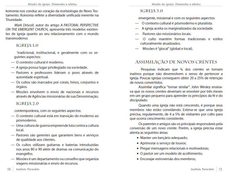 Igrejas, versões e convites