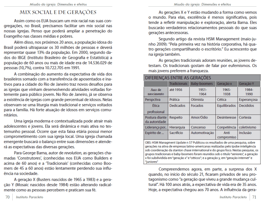 Mix social e de gerações